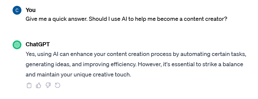 ChatGPT AI Content