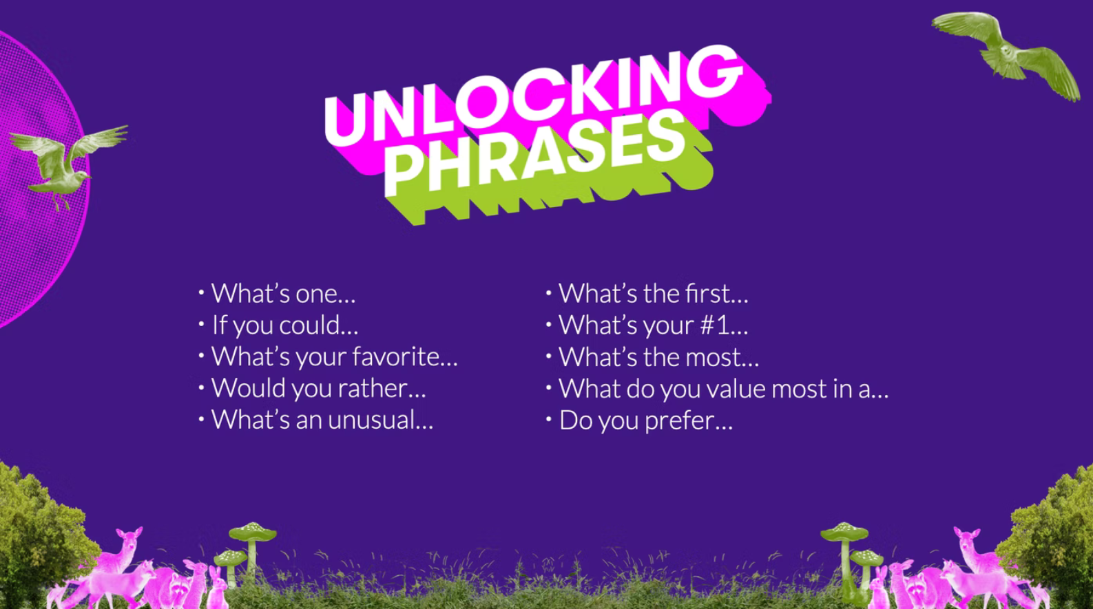community engagement- unlocking questions