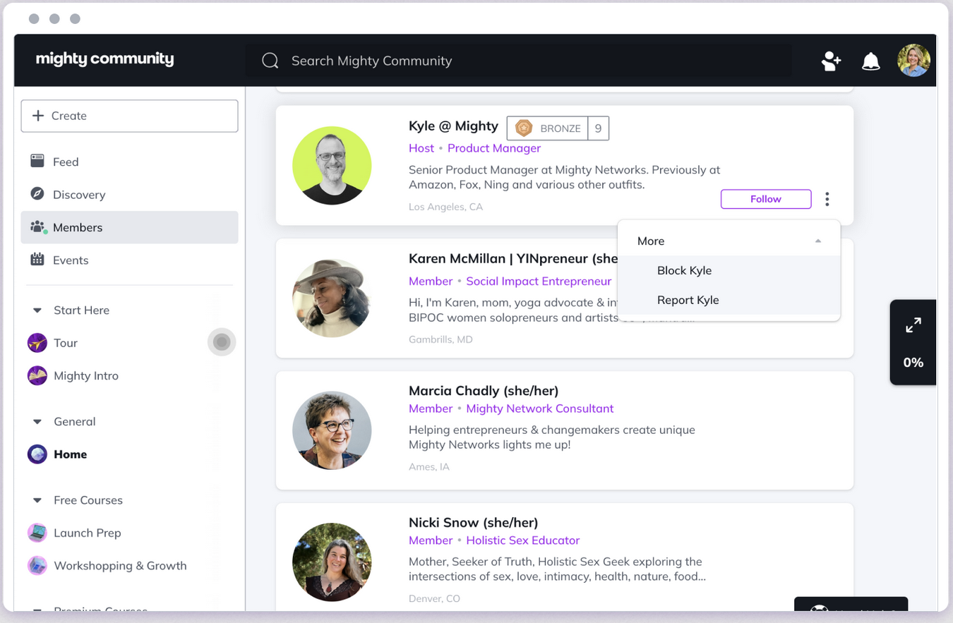 Community moderation - reporting