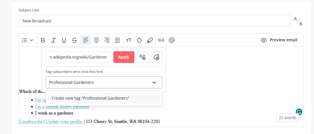 ConvertKit segmentation
