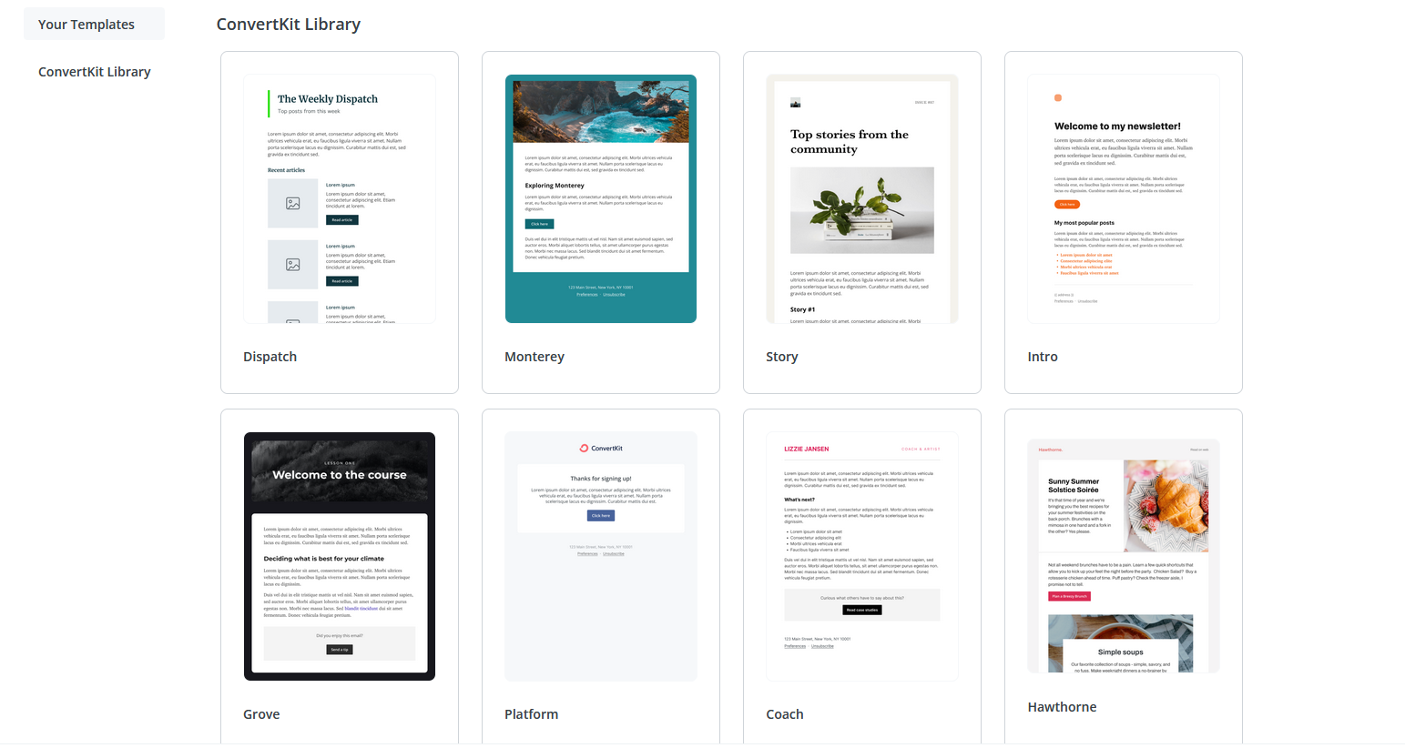 ConvertKit Templates