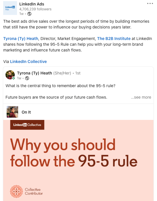 LinkedIn - content creator platform