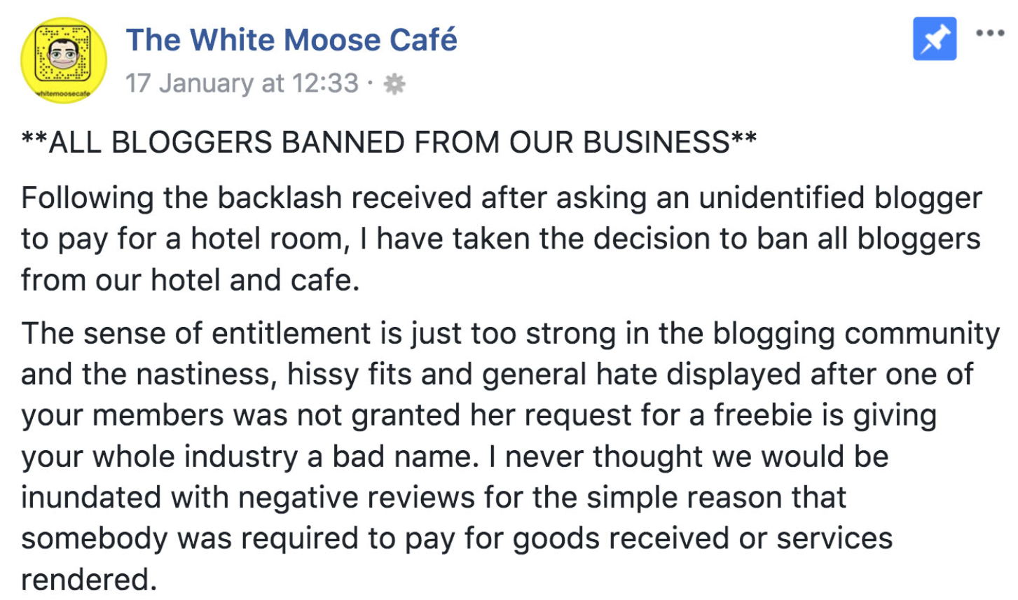 White moose bloggergate
